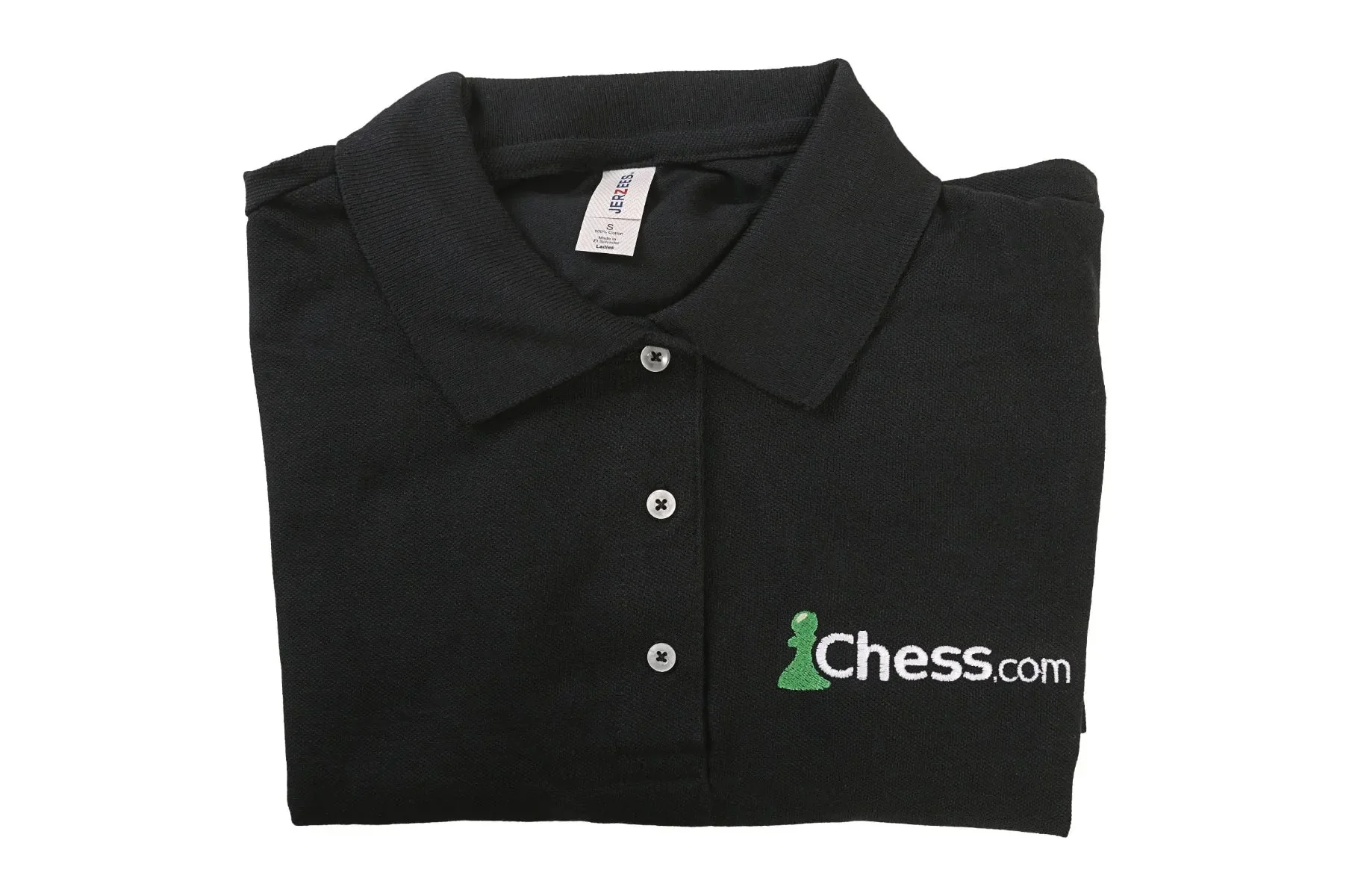 Chesscom New Black Polo-Womens - Image 2