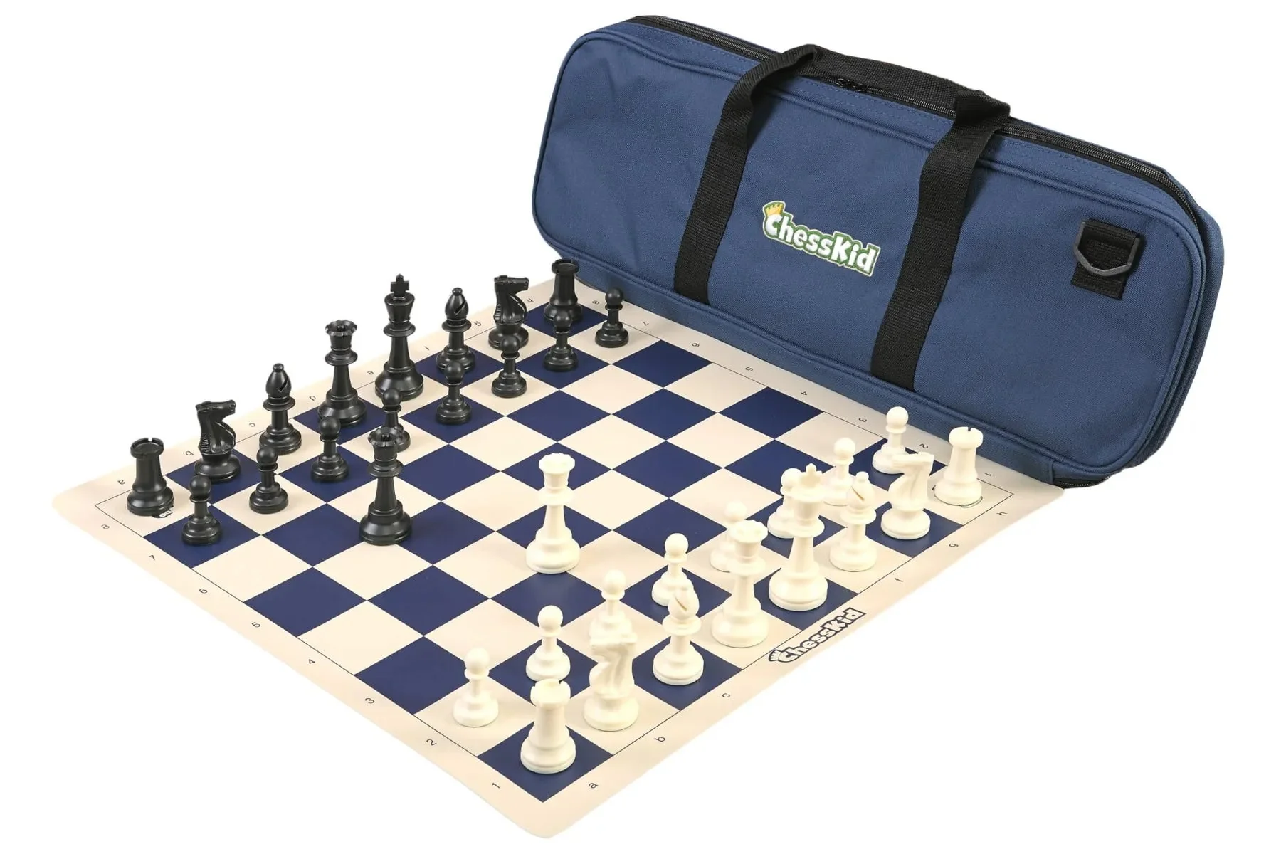 ChessKid Deluxe Chess Set Combination and Triple Weighted Regulation Pieces | Vinyl Chess Board | Deluxe Bag - Image 4