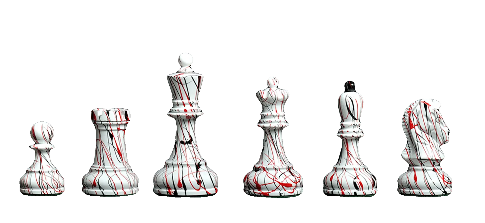 Black and White Hand Painted - Image 3