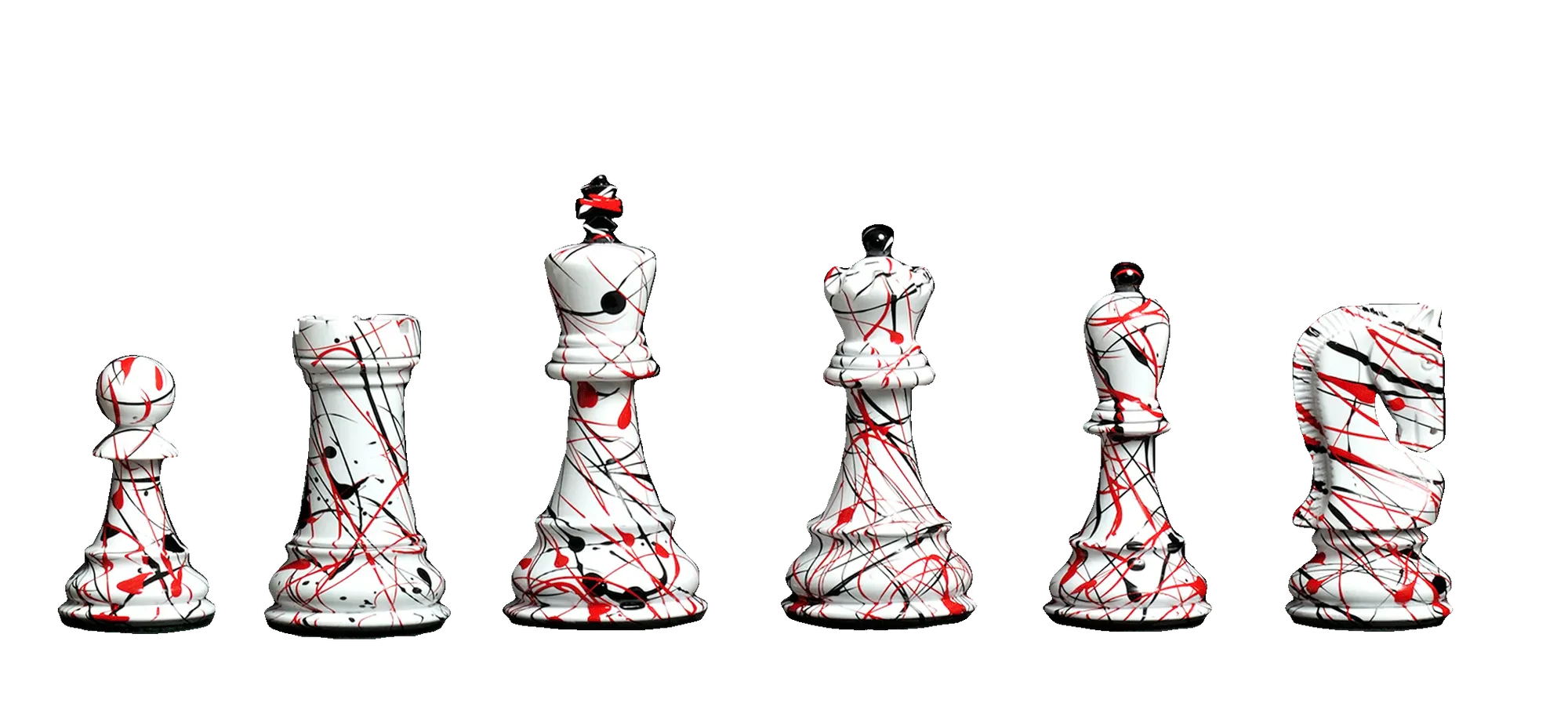 Black and White Hand Painted - Image 2