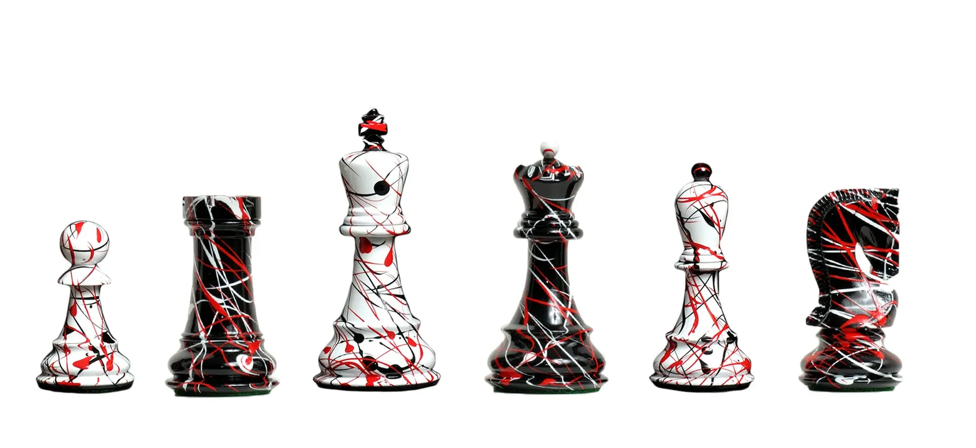 Black and White Hand Painted - Image 3