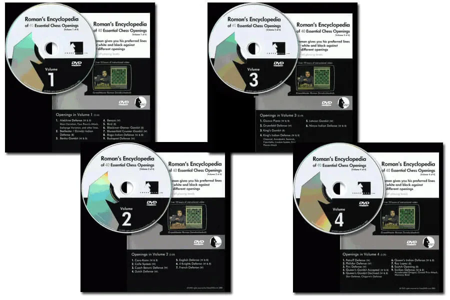 Complete Roman's Encyclopedia of Essential Chess Openings : Volumes 1-4 (4 DVDs)