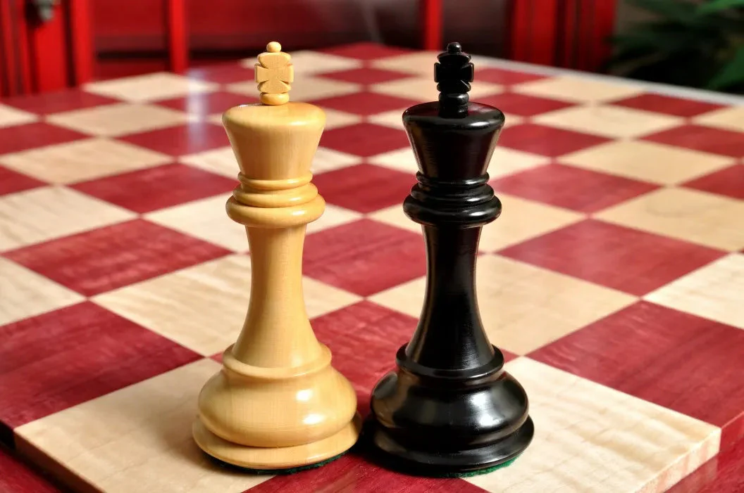 Custom Contemporary Chess Board - Purpleheart / Curly Maple - 2.5" Squares - Image 4
