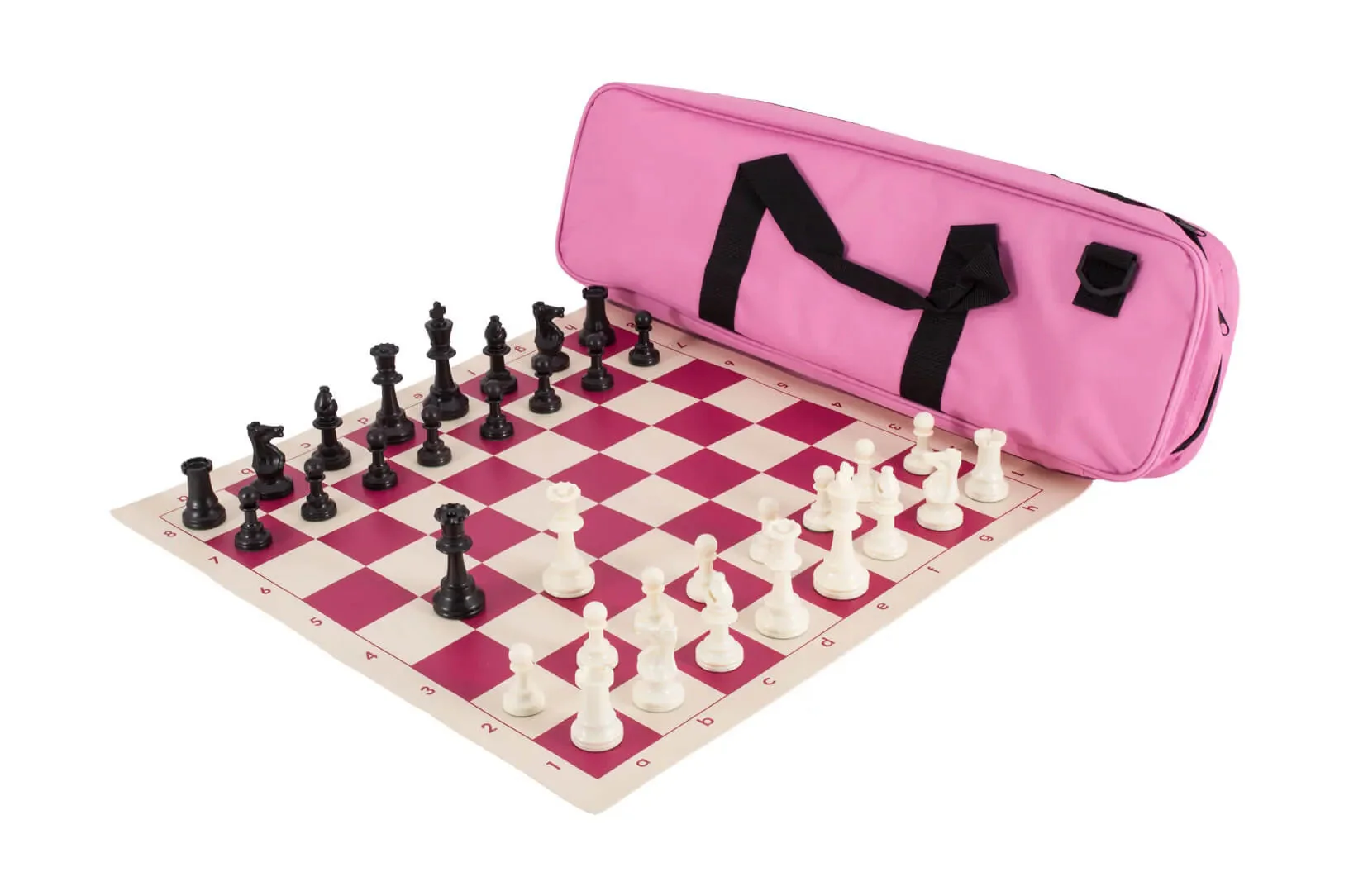 Deluxe Chess Set Combination - Solid Plastic Regulation Pieces | Vinyl Chess Board | Deluxe Bag - Image 13