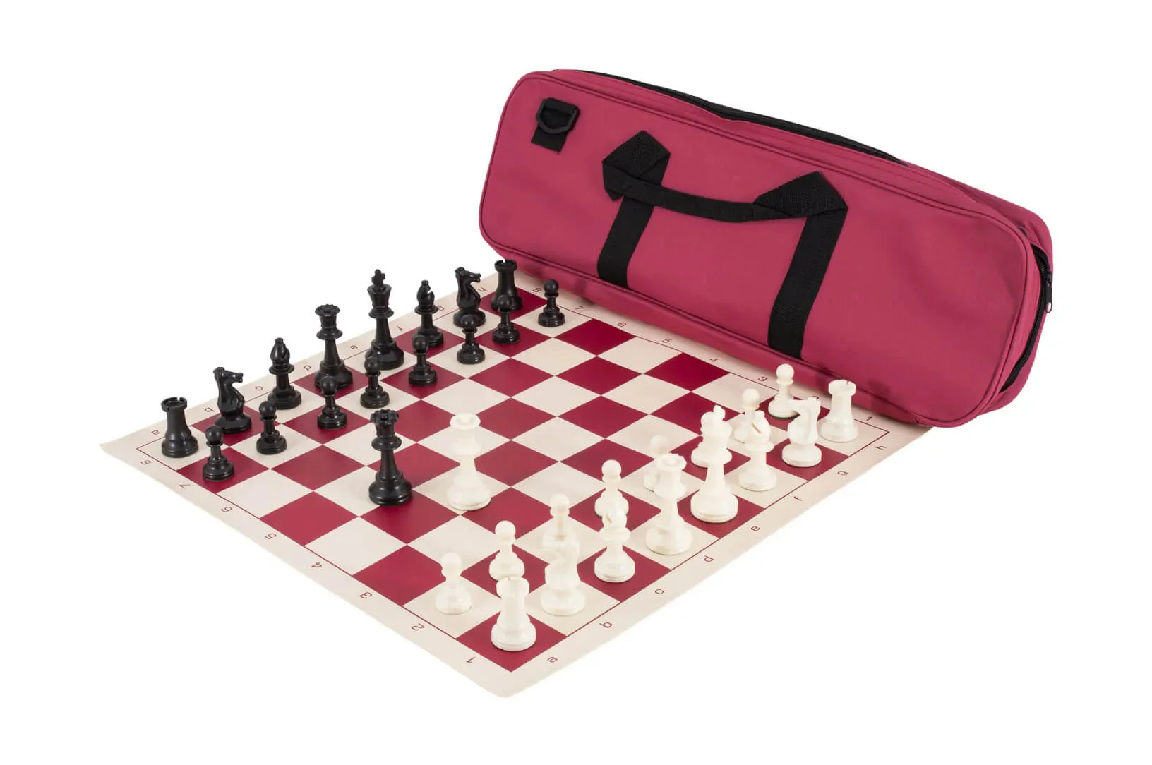 Deluxe Chess Set Combination - Solid Plastic Regulation Pieces | Vinyl Chess Board | Deluxe Bag - Image 14