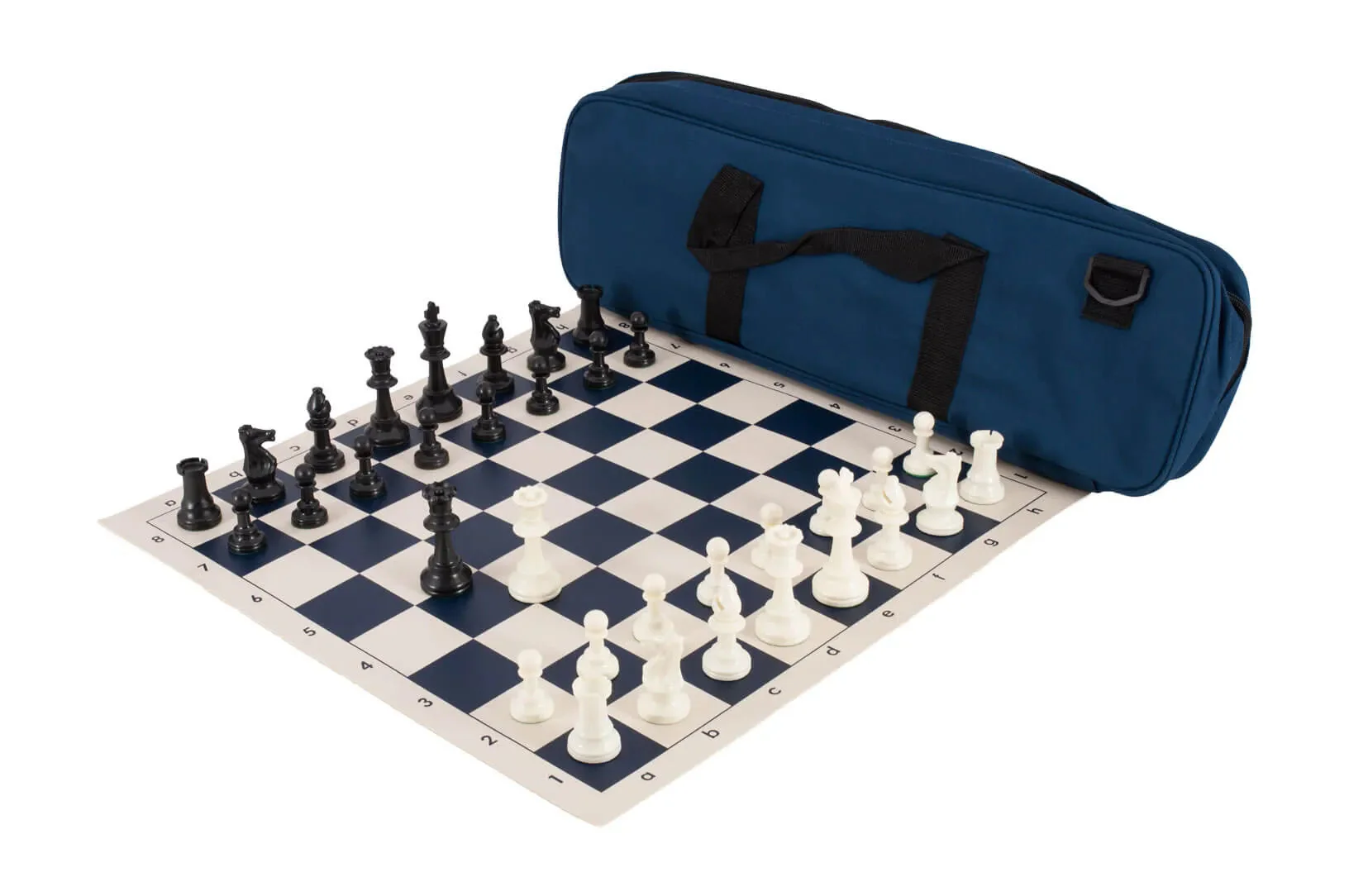 Deluxe Chess Set Combination - Solid Plastic Regulation Pieces | Vinyl Chess Board | Deluxe Bag - Image 15