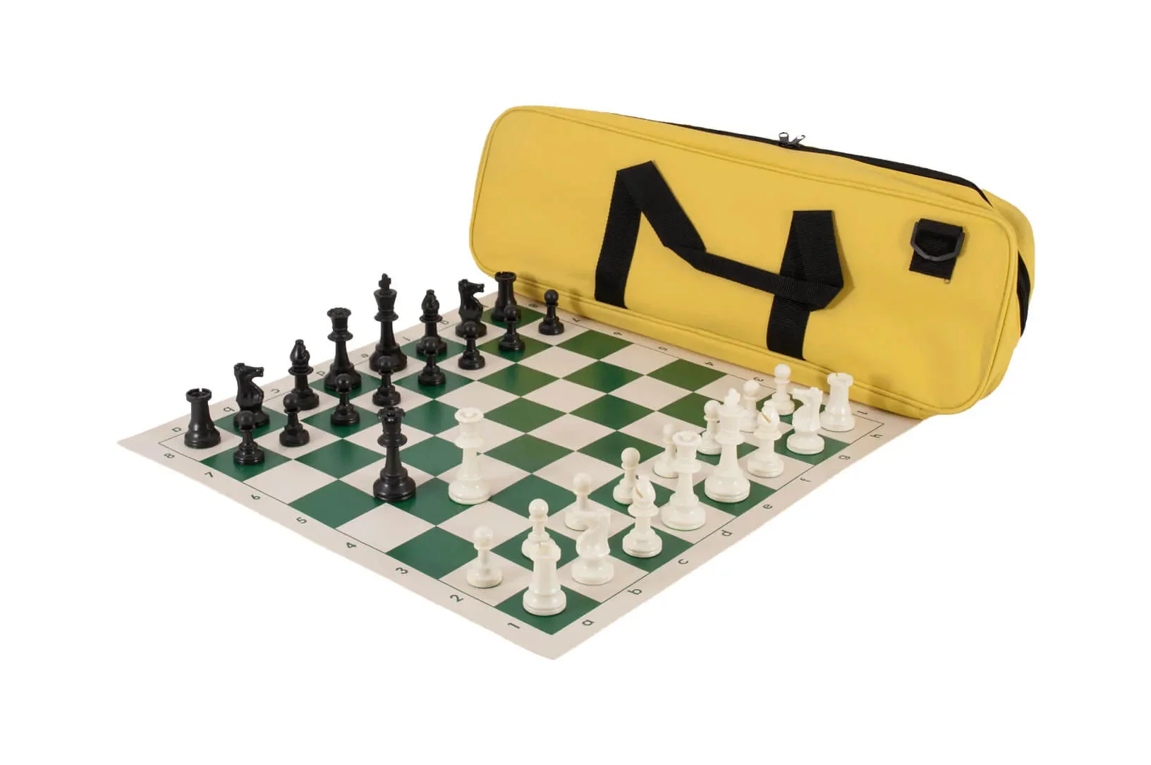 Deluxe Chess Set Combination - Solid Plastic Regulation Pieces | Vinyl Chess Board | Deluxe Bag - Image 17