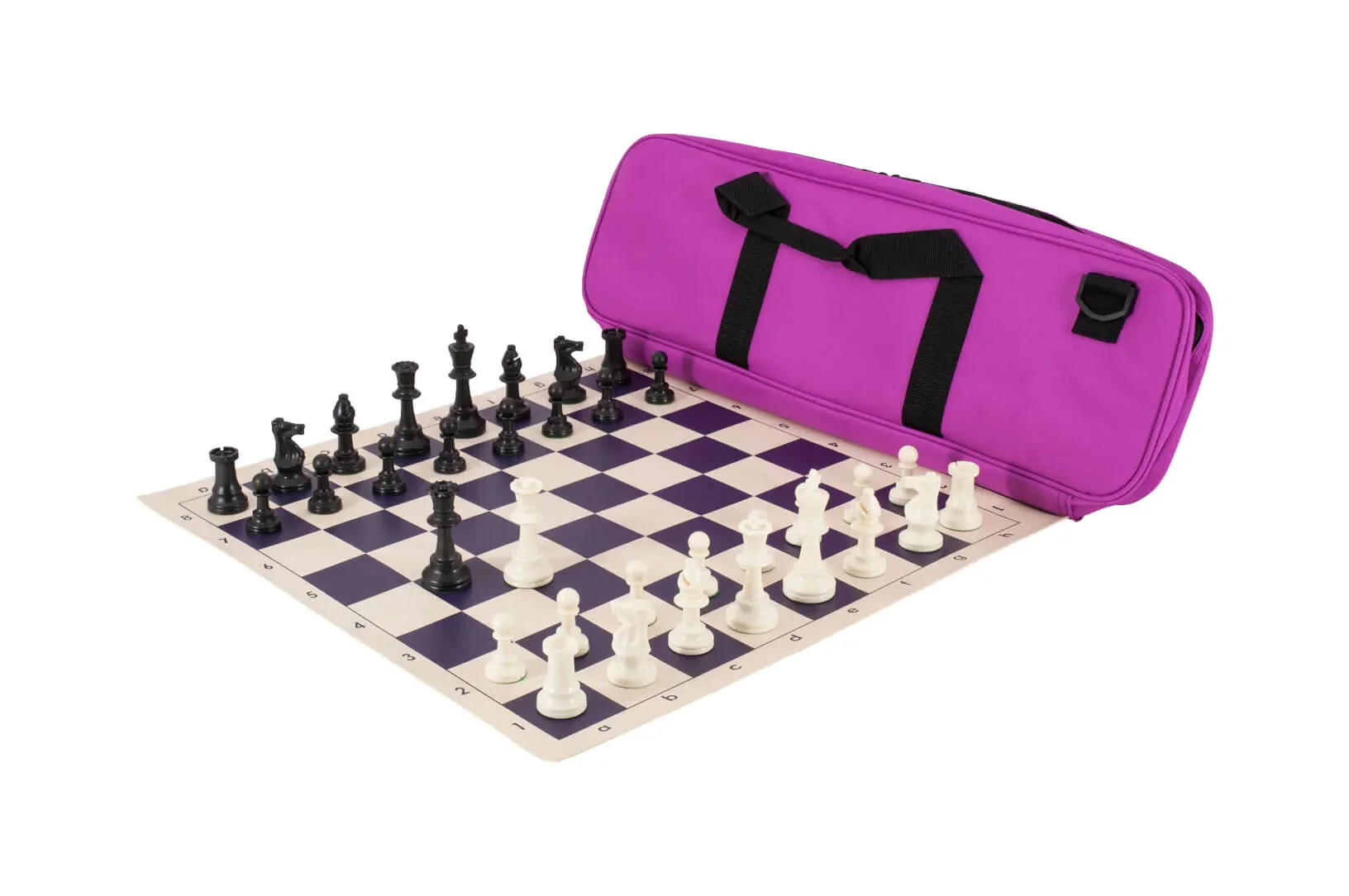 Deluxe Chess Set Combination - Solid Plastic Regulation Pieces | Vinyl Chess Board | Deluxe Bag - Image 18