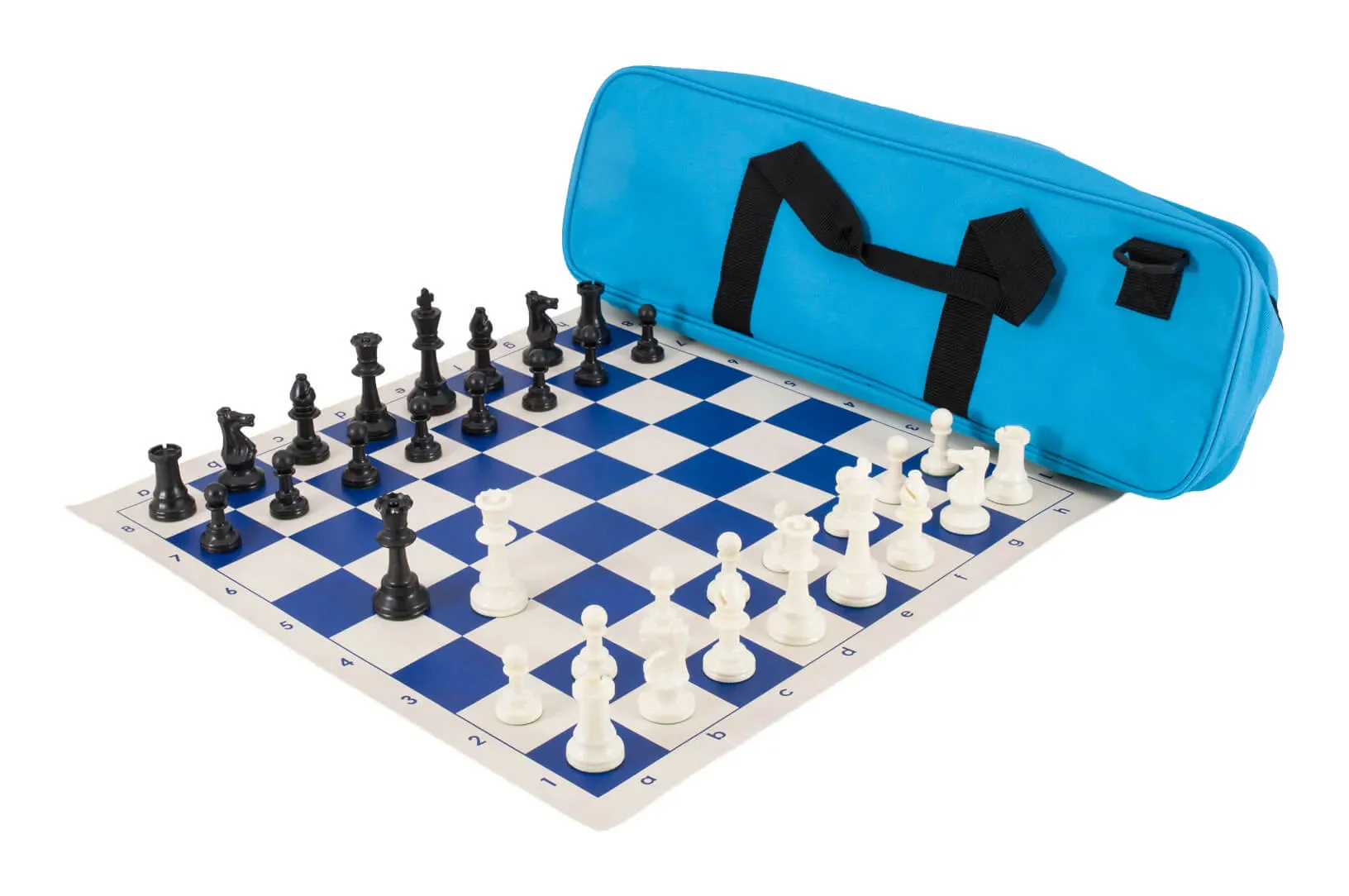 Deluxe Chess Set Combination - Solid Plastic Regulation Pieces | Vinyl Chess Board | Deluxe Bag - Image 21