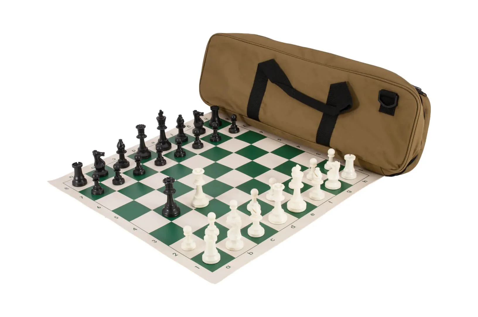 Deluxe Chess Set Combination and Single Weighted Regulation Pieces | Vinyl Chess Board | Deluxe Bag - Image 6