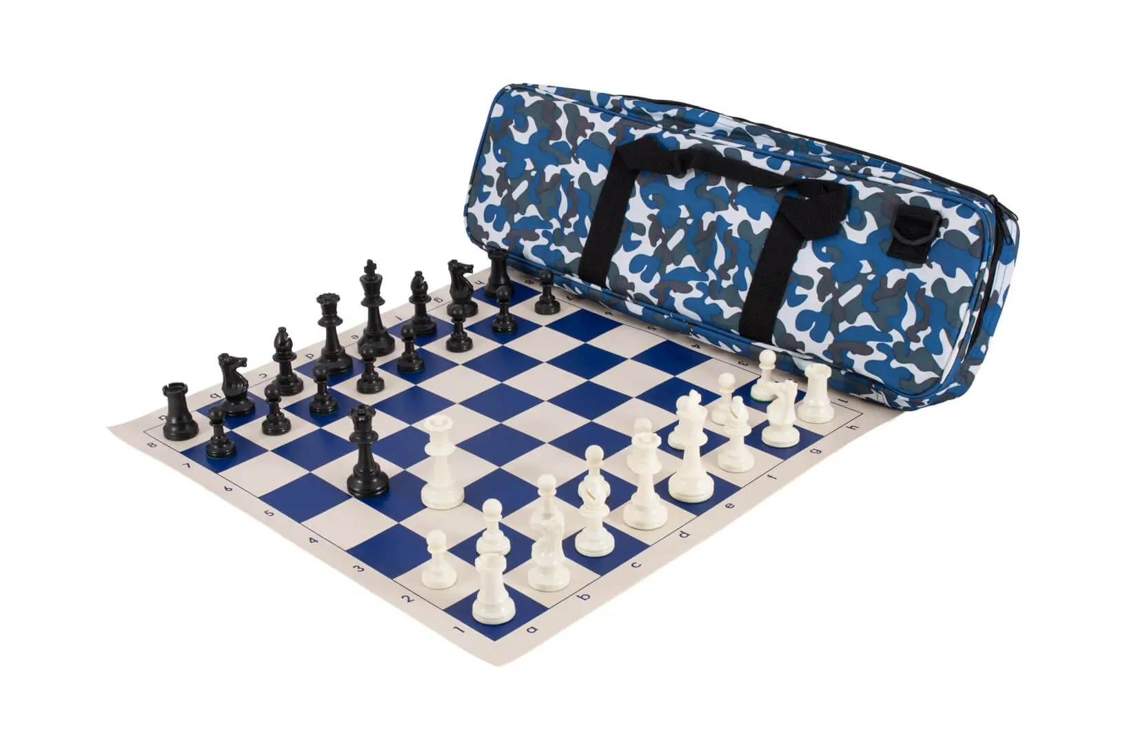 Deluxe Chess Set Combination and Single Weighted Regulation Pieces | Vinyl Chess Board | Deluxe Bag - Image 8