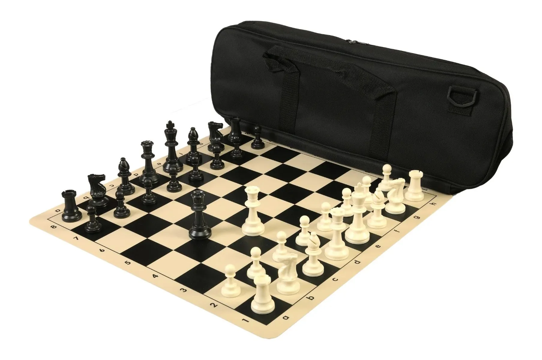 Deluxe Chess Set Combination and Single Weighted Regulation Pieces | Silicone Chess Board | Deluxe Bag - Image 2