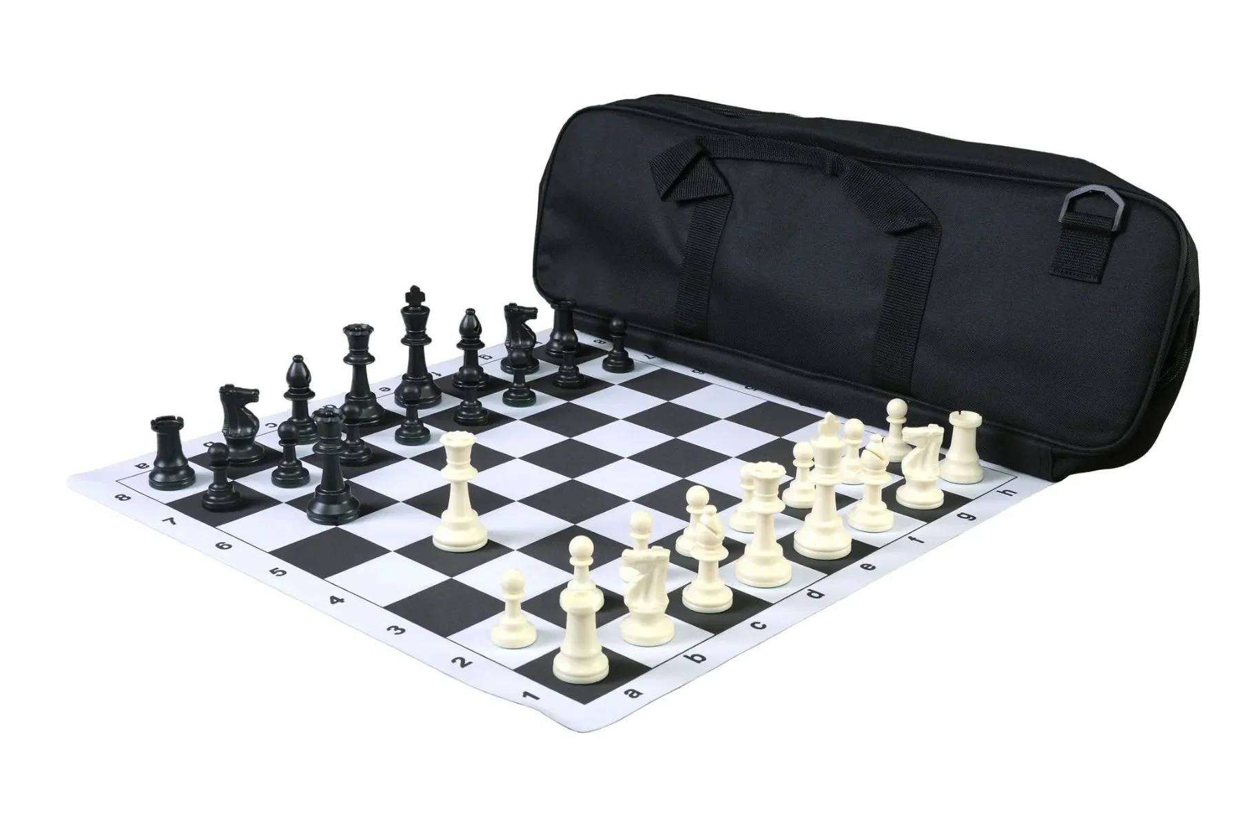 Deluxe Chess Set Combination and Single Weighted Regulation Pieces | Thin Mousepad Chess Board | Deluxe Bag - Image 2
