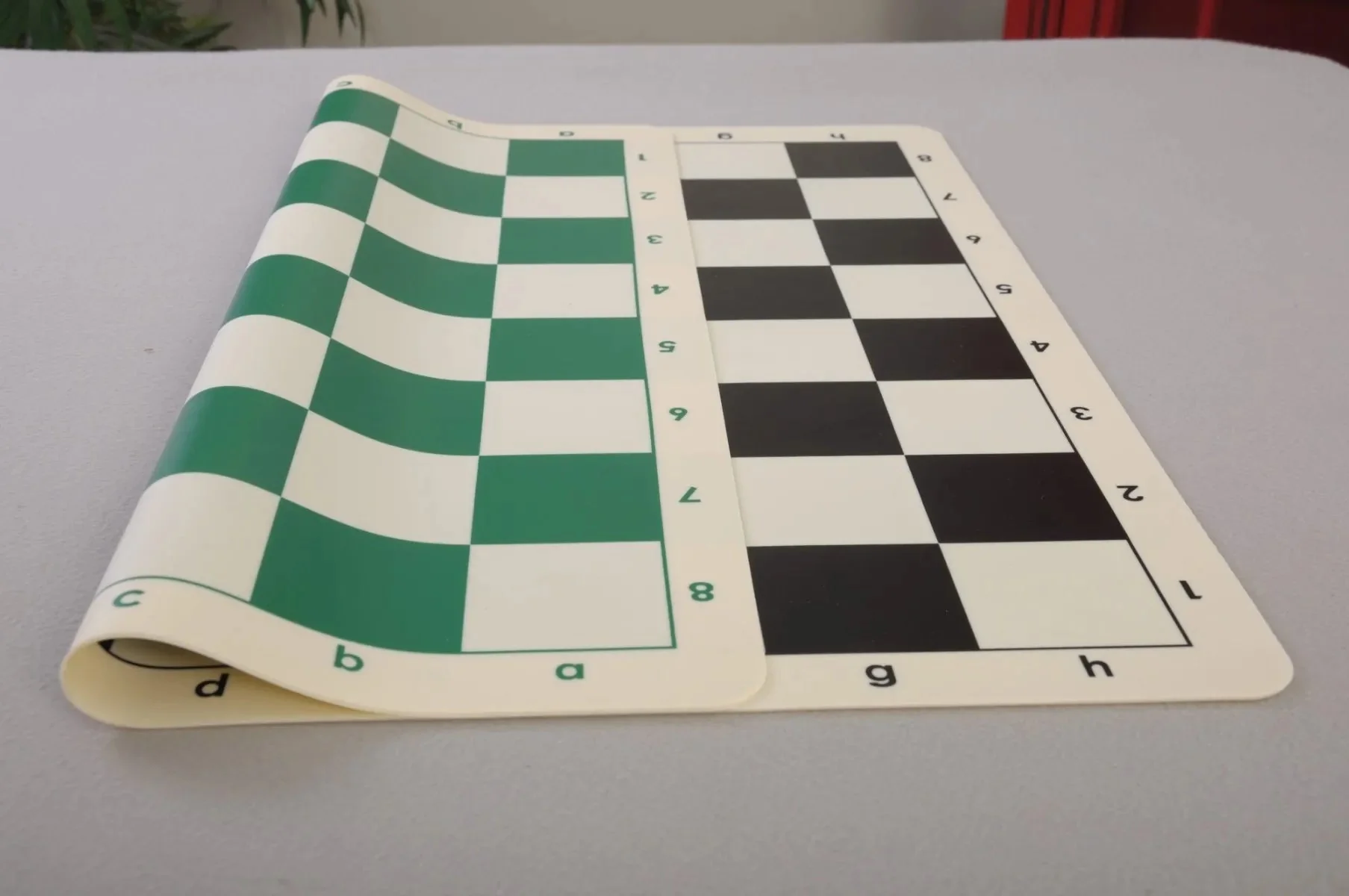 Double-Sided Regulation Silicone Tournament Chess Board - 2.25" Squares - Image 2