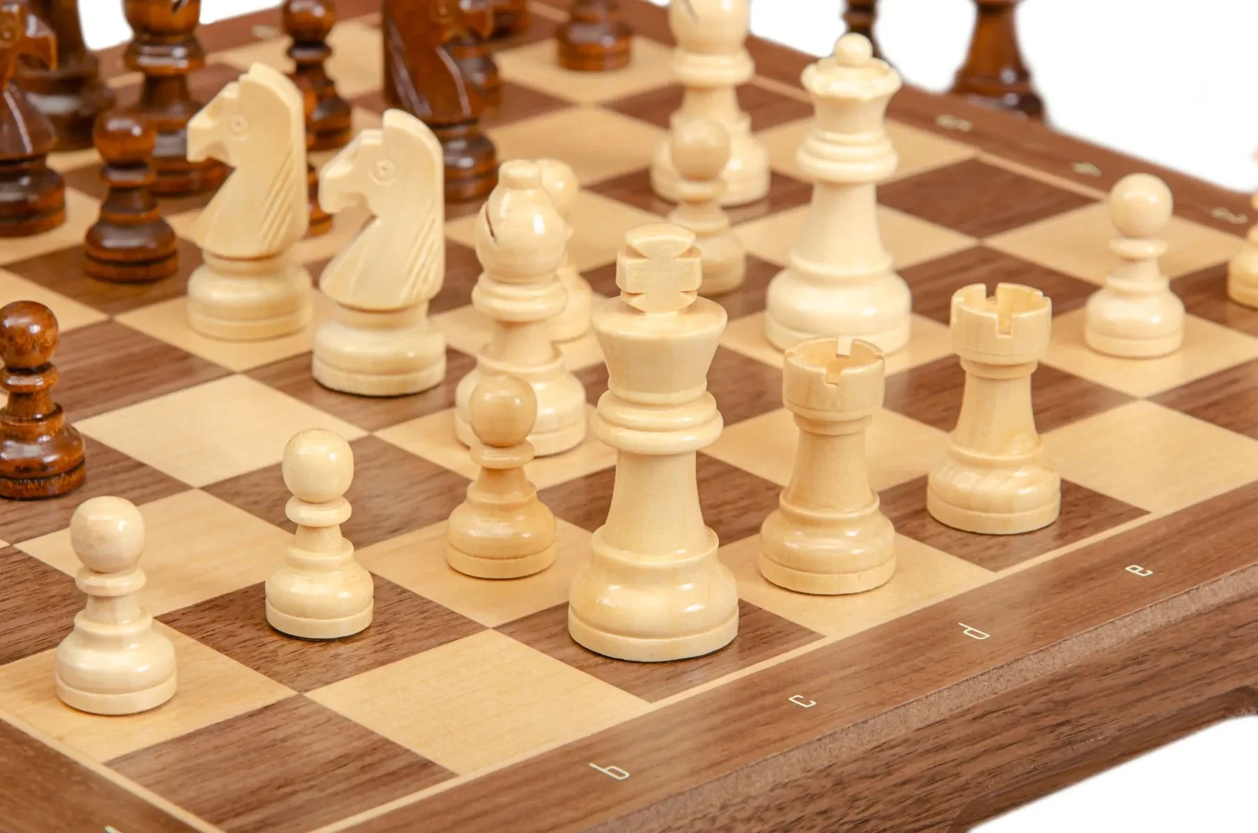 Drake Magnetic Travel Chess Set - 13" x 13"- Walnut - Image 3