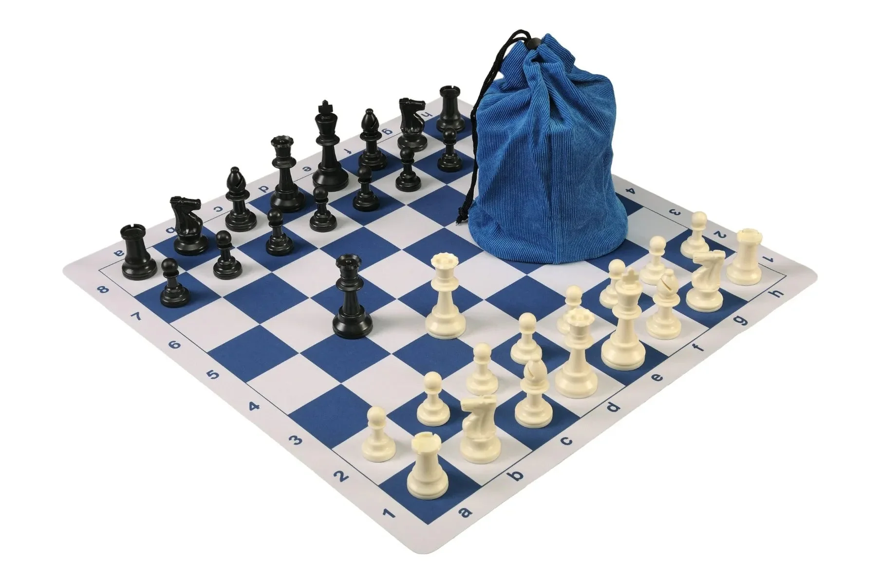 Drawstring Chess Set Combination with Mousepad Board and Single Weighed Pieces - Image 3