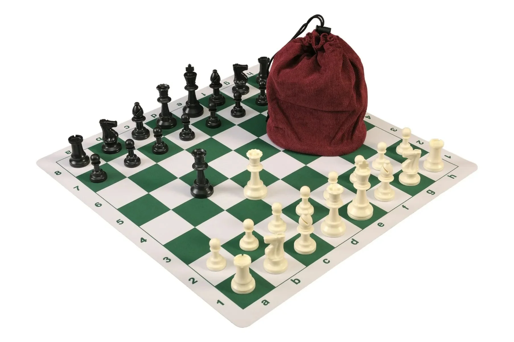 Drawstring Chess Set Combination with Mousepad Board and Single Weighed Pieces - Image 4