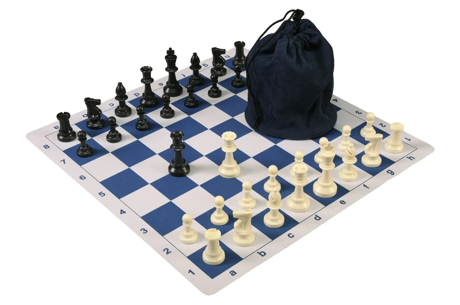 Drawstring Chess Set Combination with Mousepad Board and Single Weighed Pieces - Image 5
