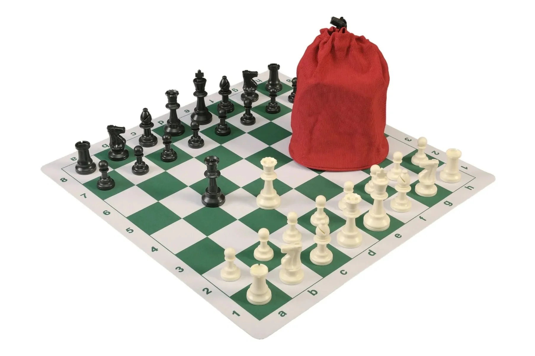 Drawstring Chess Set Combination with Mousepad Board and Single Weighed Pieces - Image 6