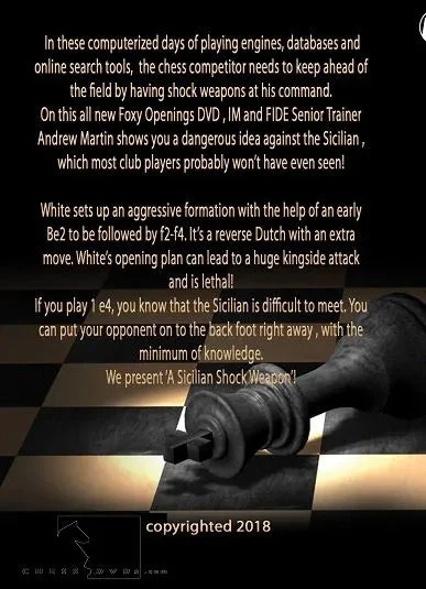 E-DVD FOXY OPENINGS - Volume 183 - A Shock Weapon Against the Sicilian For The Tournament Player - Image 2