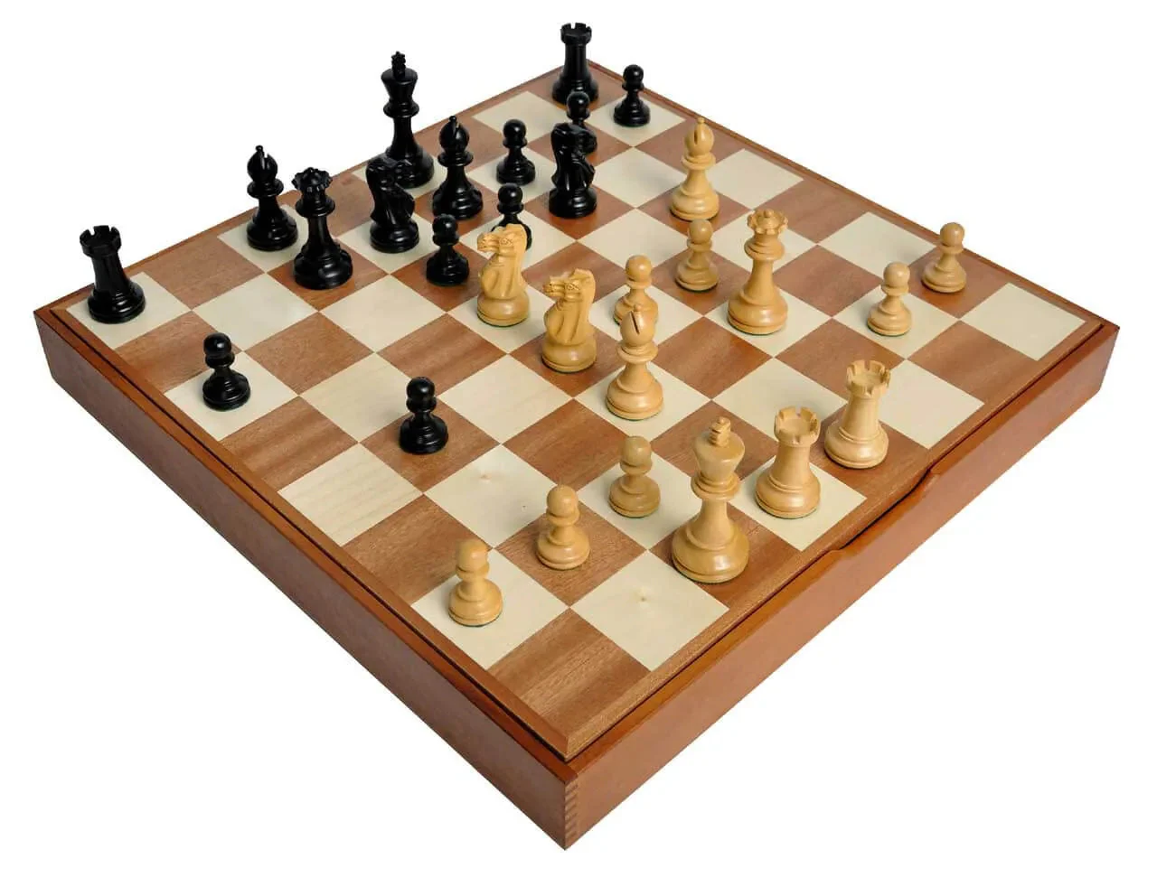 Ebonized Boxwood and Natural Boxwood