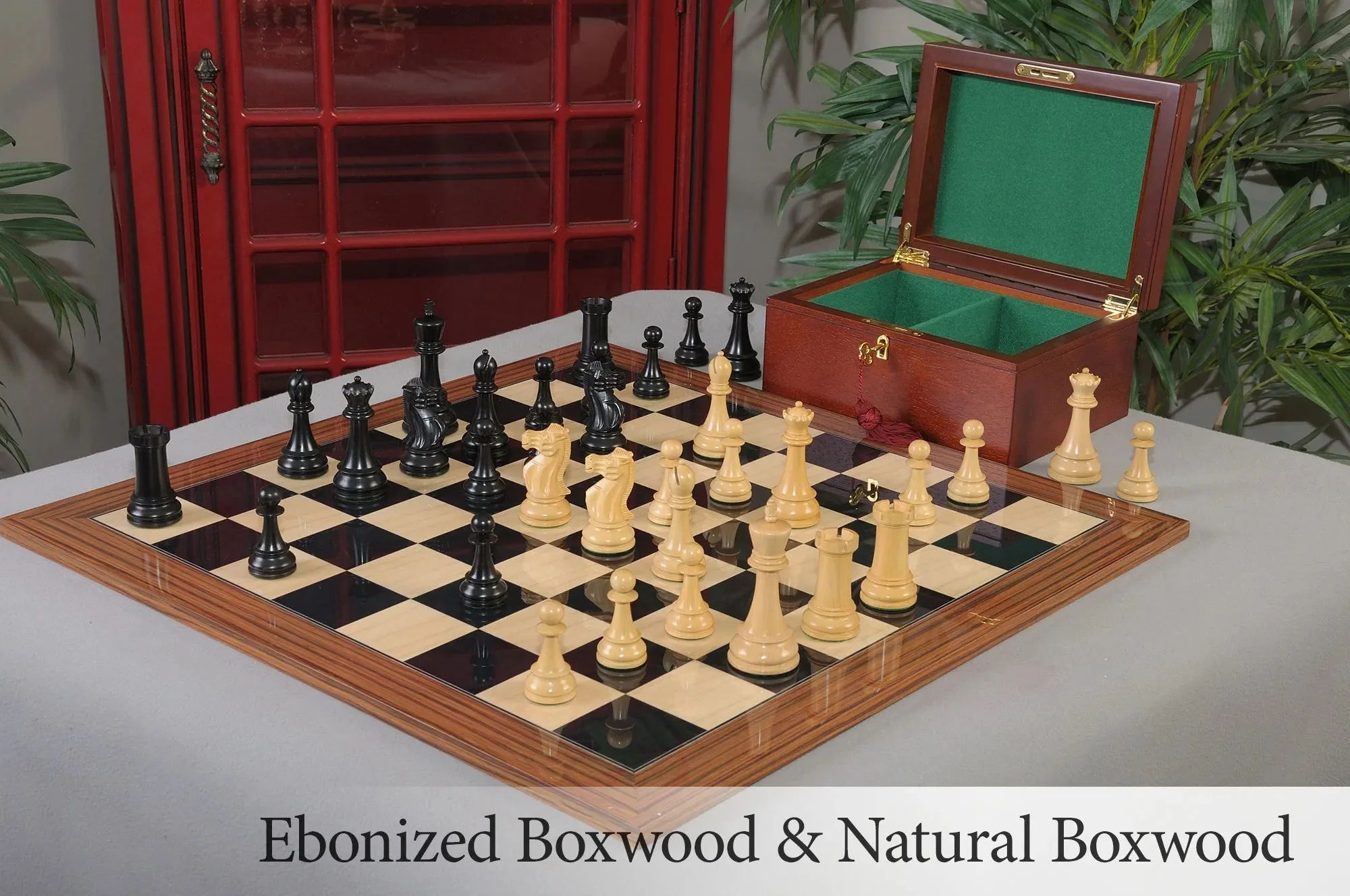 Ebonized Boxwood and Natural Boxwood