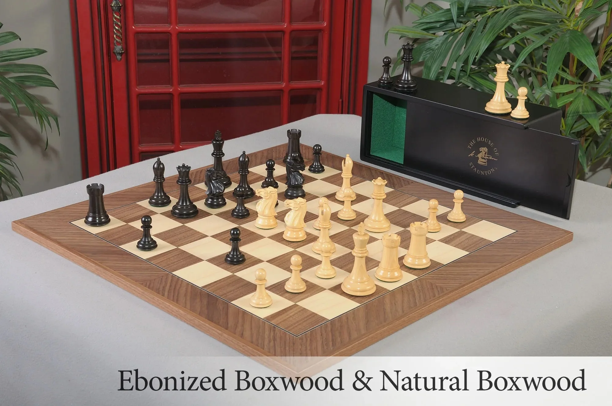 Ebonized Boxwood and Natural Boxwood