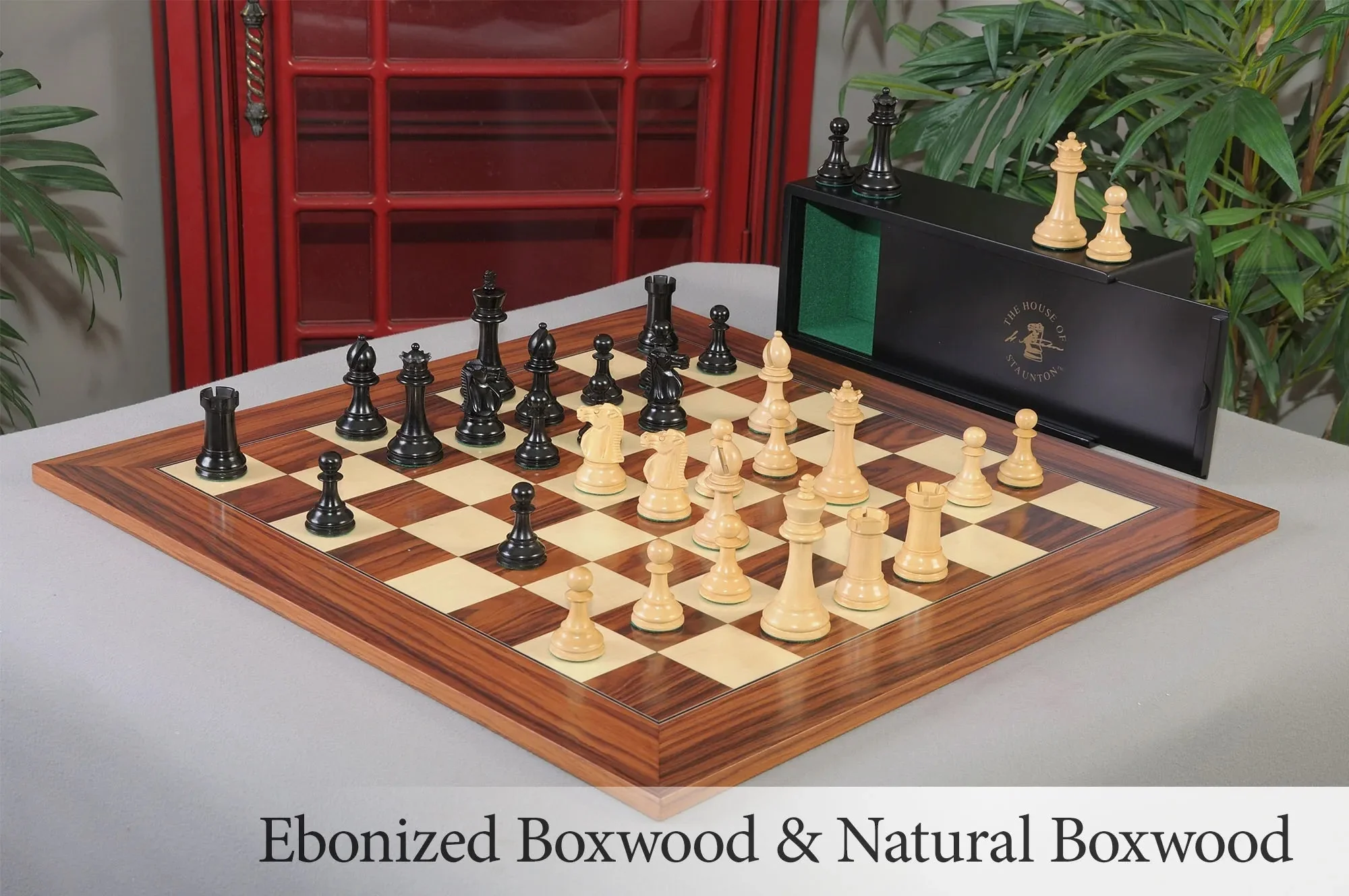 Ebonized Boxwood and Natural Boxwood