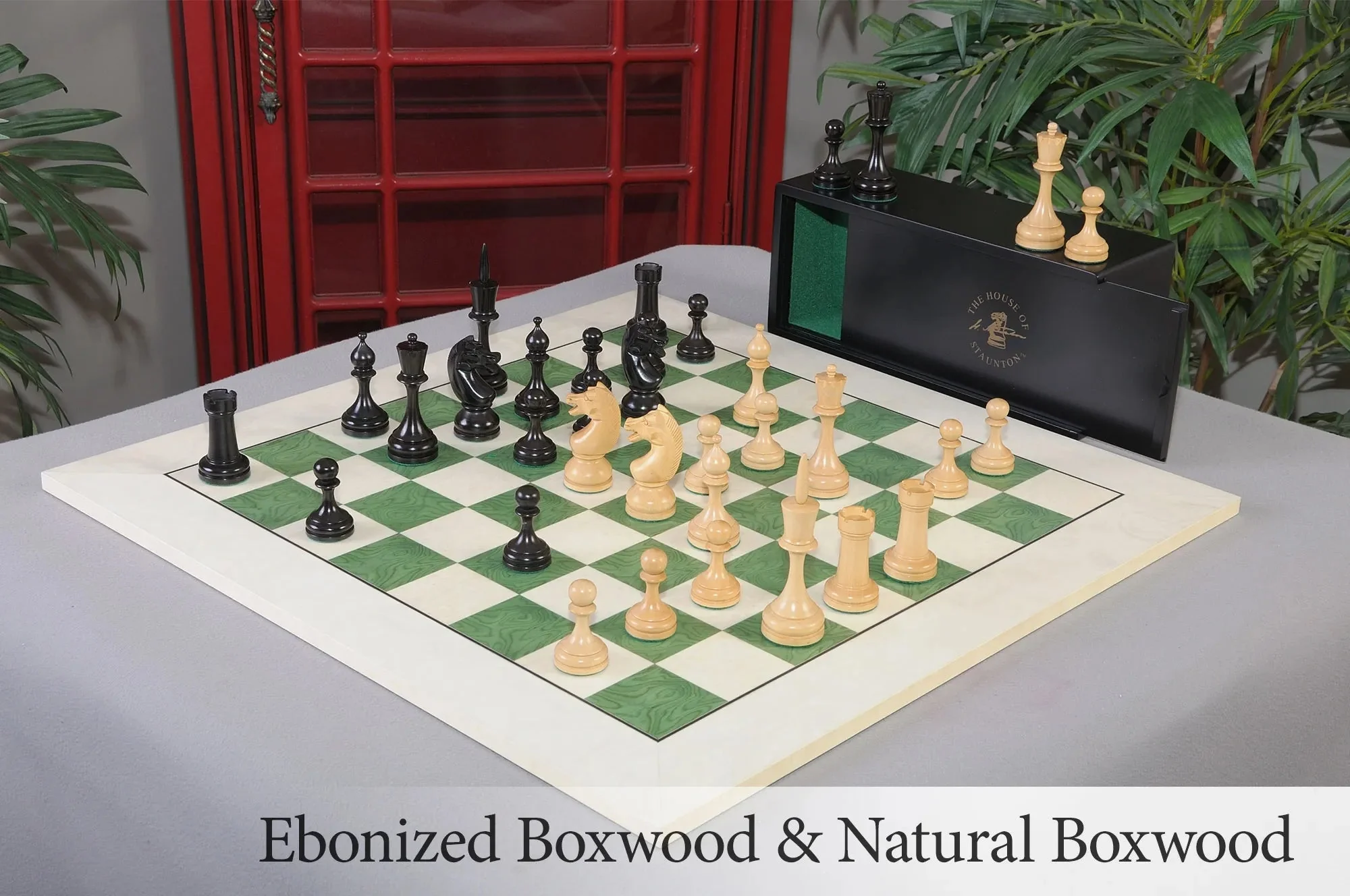 Ebonized Boxwood and Natural Boxwood