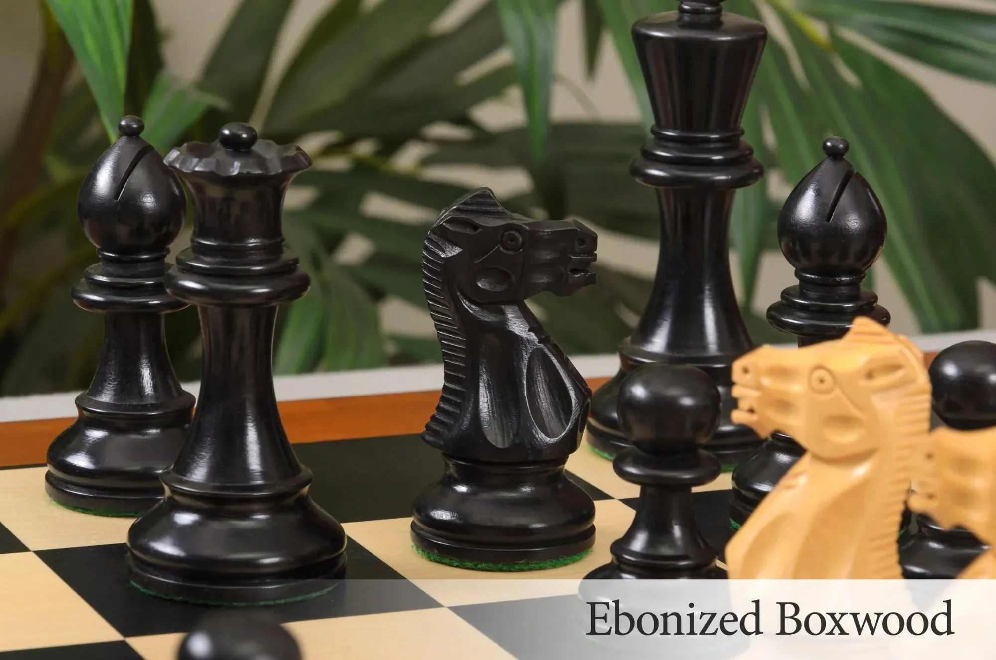 Ebonized Boxwood and Natural Boxwood