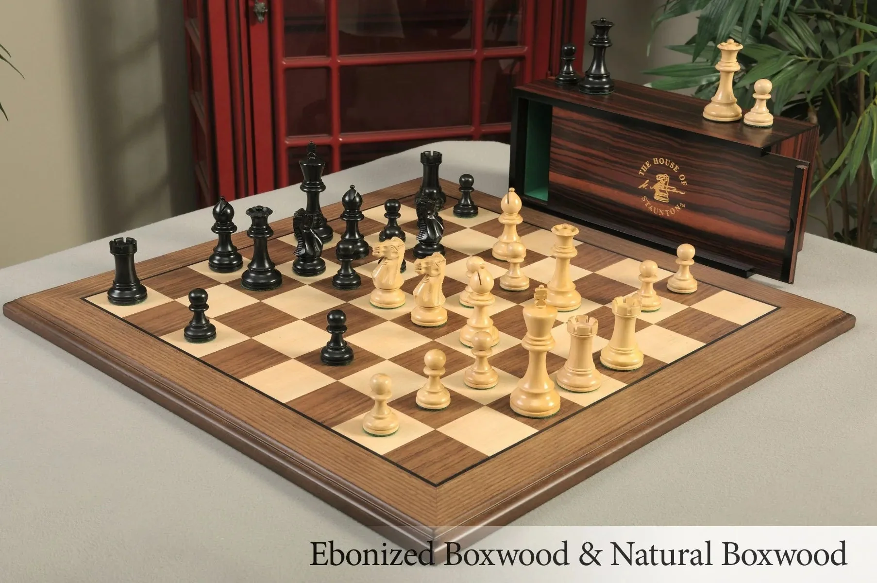 Ebonized Boxwood and Natural Boxwood