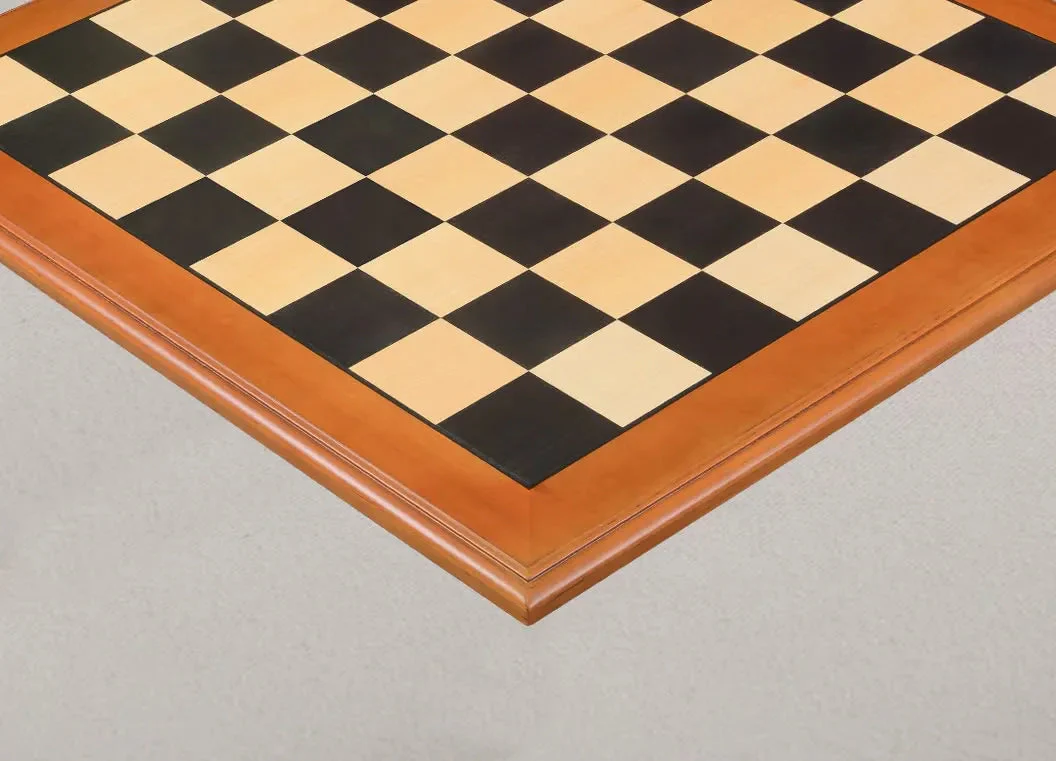 Ebony and Maple Superior Traditional Chess Board - 2.25" Squares - Image 2