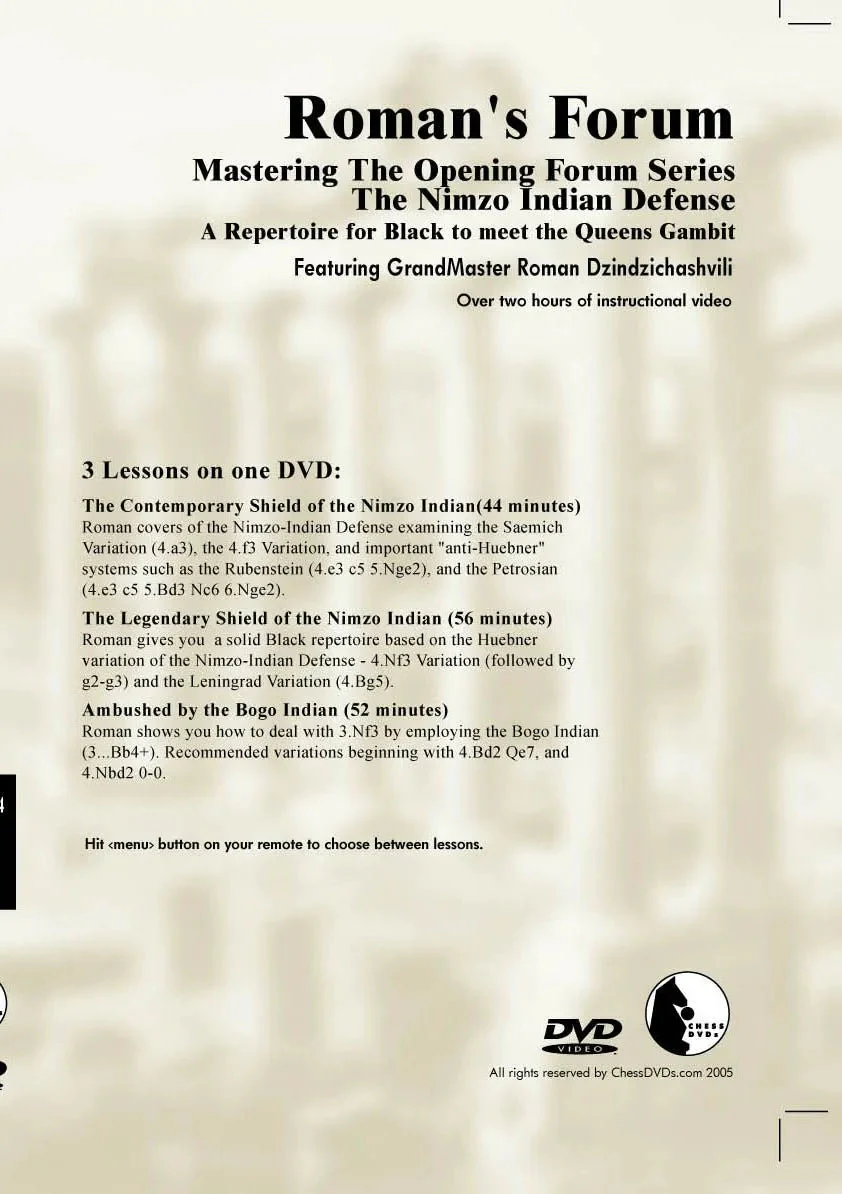 E-DVD ROMAN'S LAB - VOLUME 34 - Mastering The Opening Forum Series - A Repertoire for Black to meet The Queen's Gambit