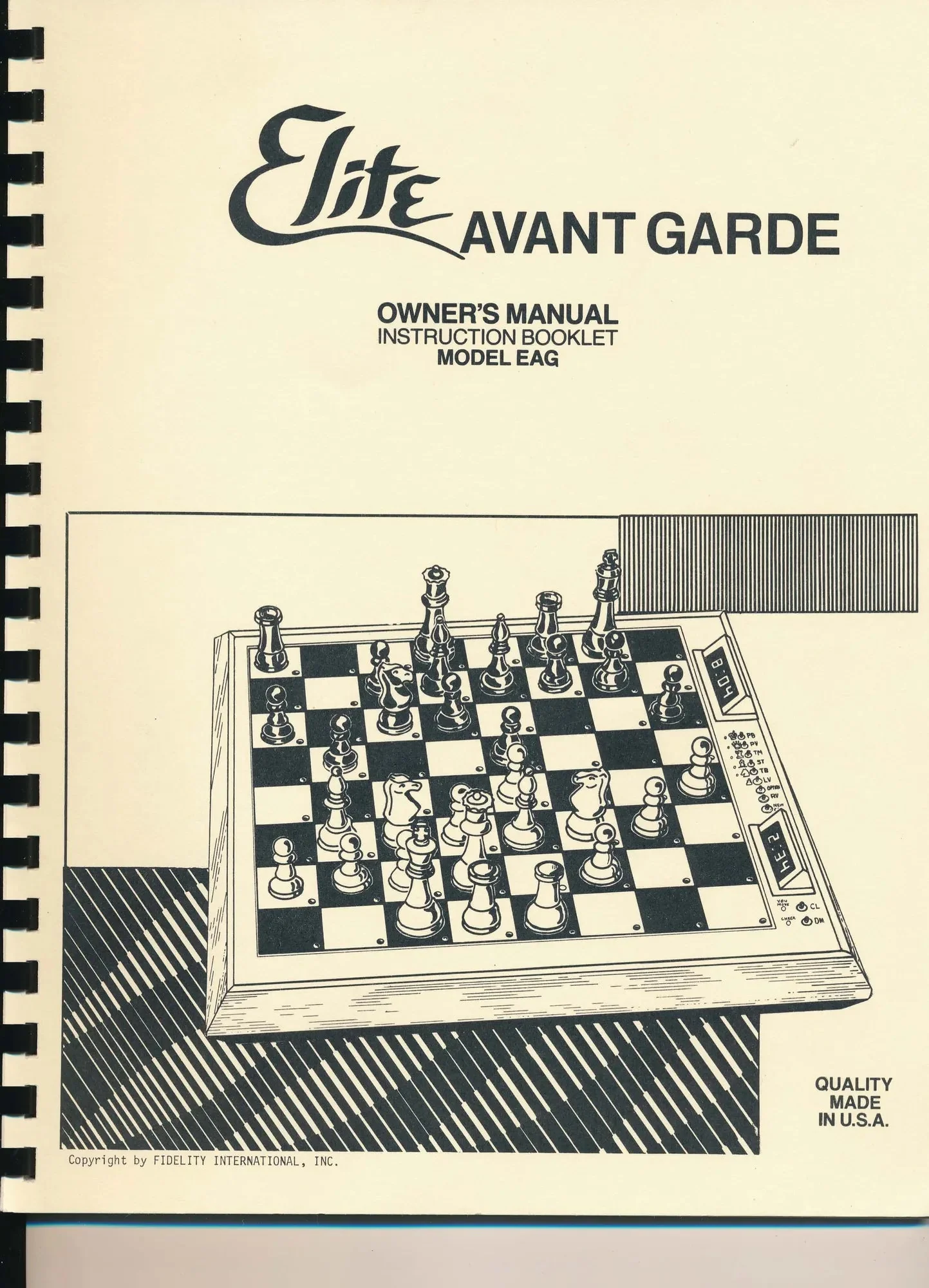 Fidelity Elite Avant Garde 2100 Chess Computer - Image 11