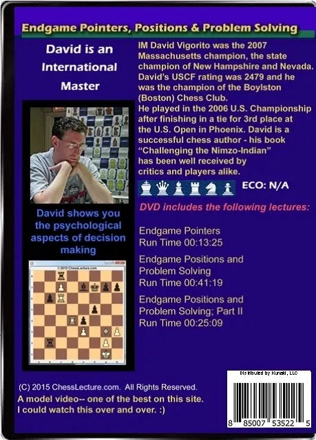 E-DVD Endgame Pointers, Positions and Problem Solving - Chess Lecture - Volume 117 - Image 2