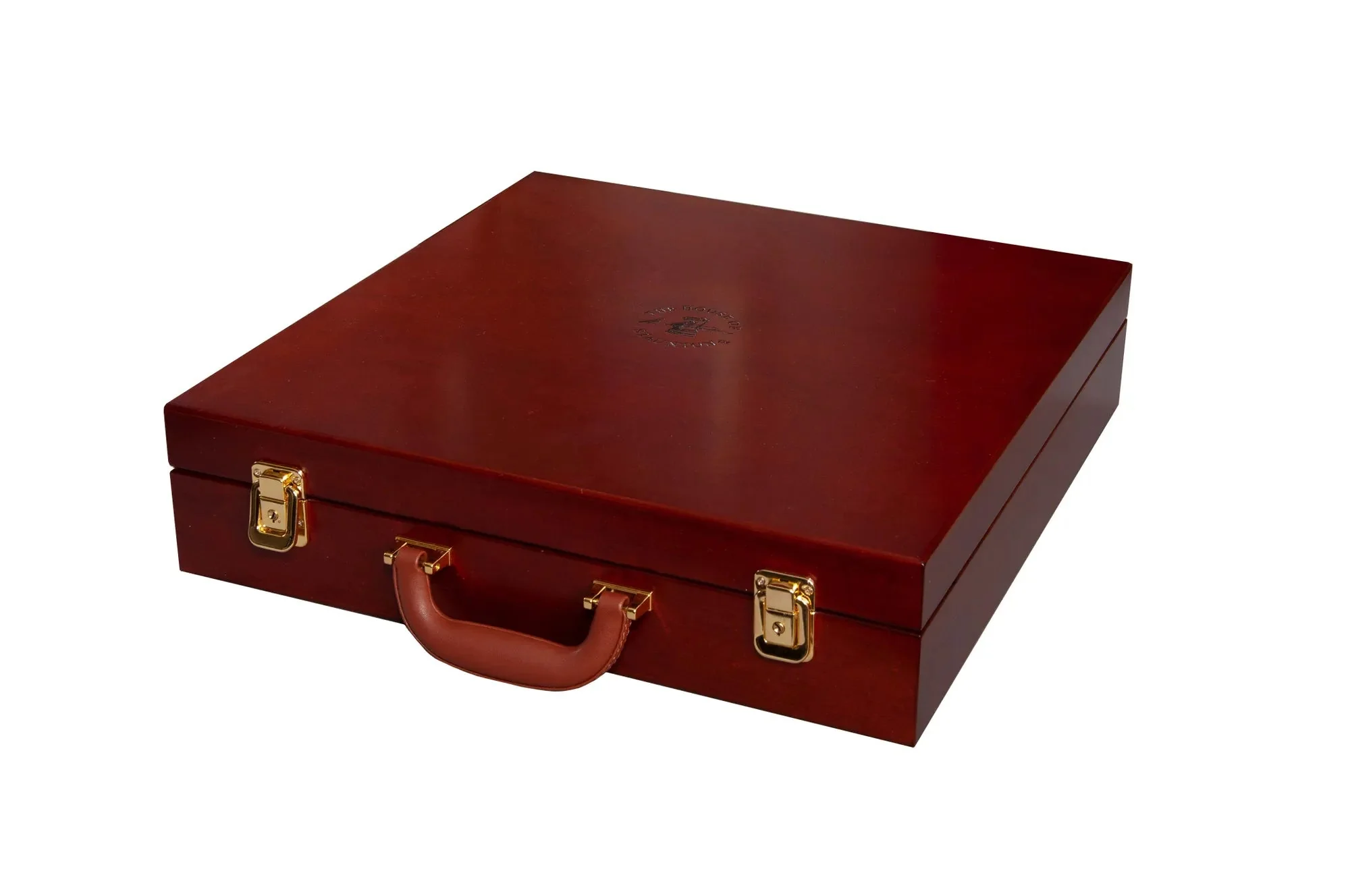 Fitted Briefcase Chess Box in Mahogany - With HOS Logo - Image 2