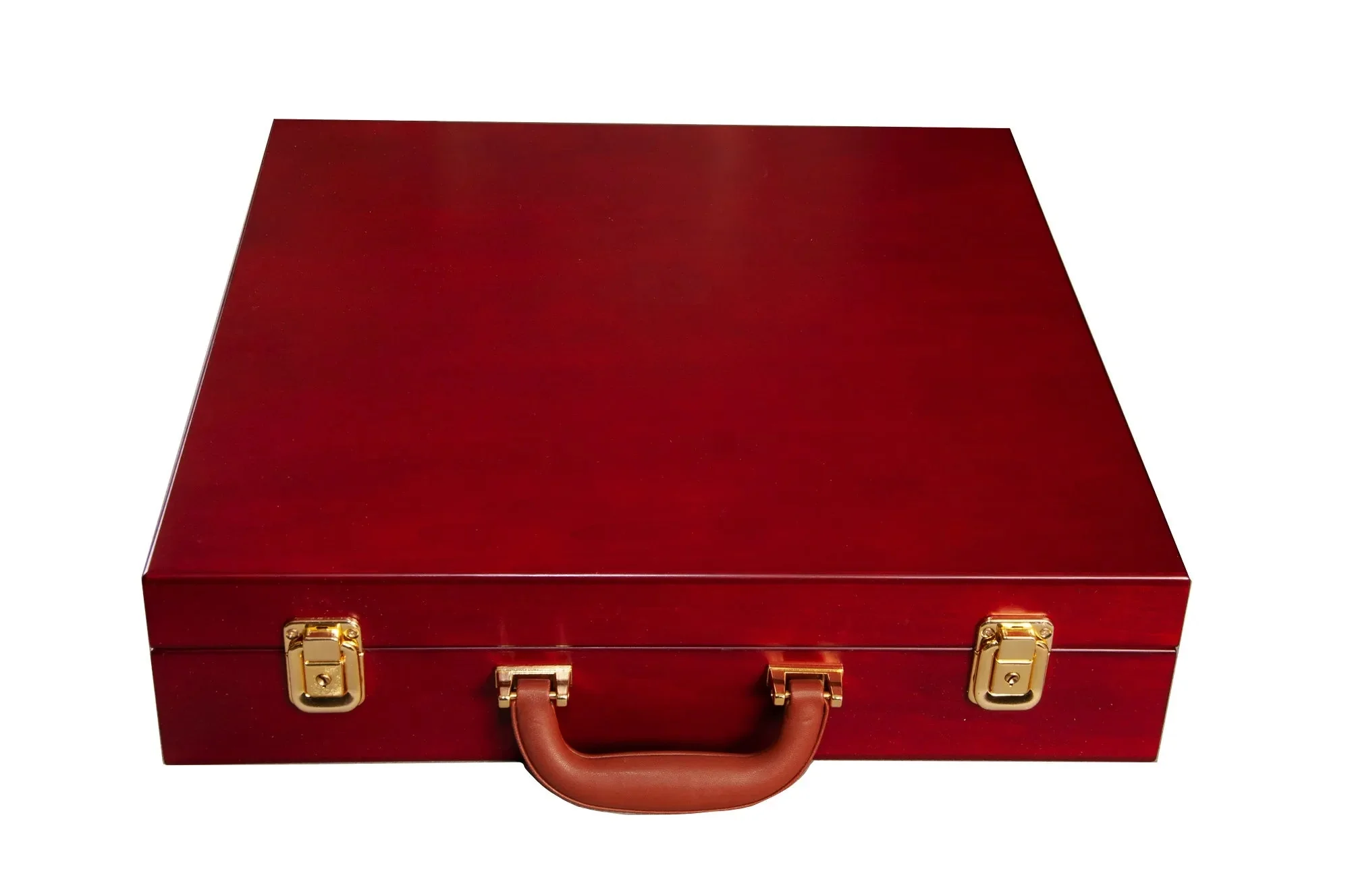 Fitted Briefcase Chess Box - Red Burl - Image 3