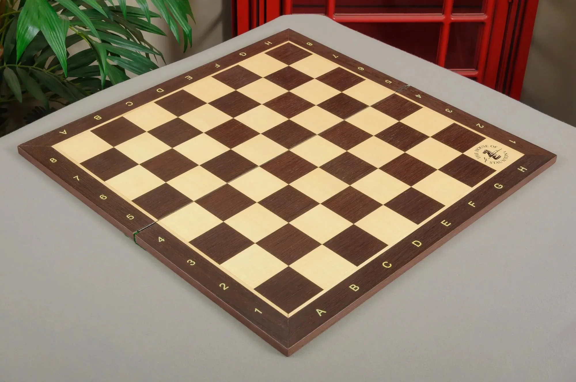 Folding African Palisander and Maple Wooden Tournament Chess Board - Image 2