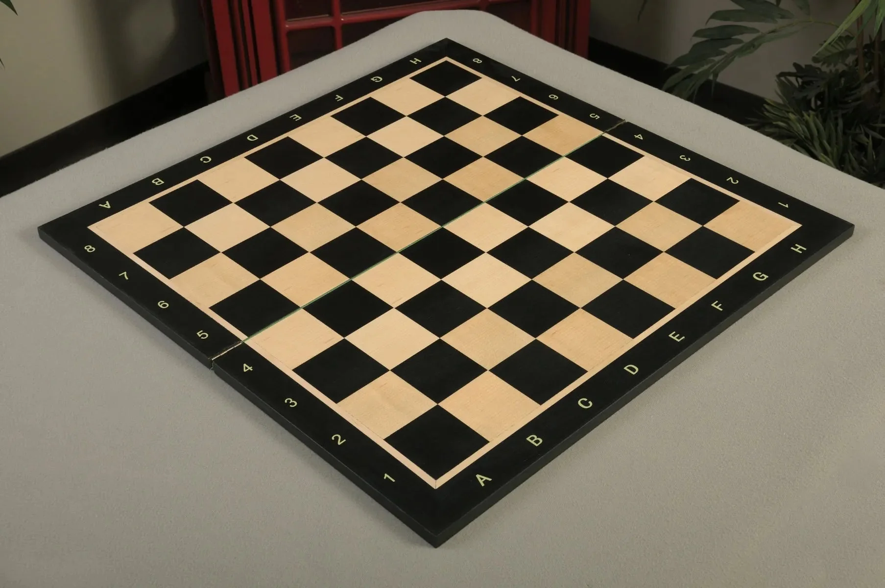 Folding Blackwood and Maple Wooden Chess Board - 2.25" With Notation
