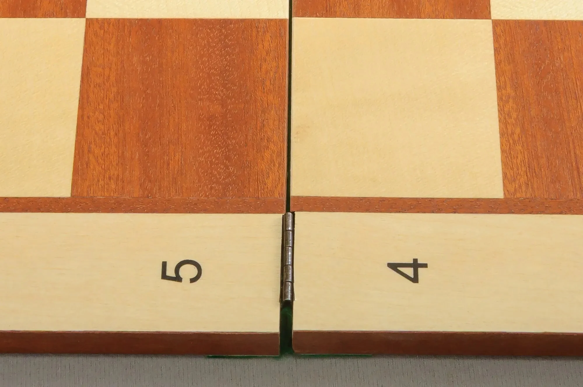 Folding Maple and Mahogany Wooden Tournament Chess Board - Image 3