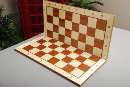 FOLDING TOURNAMENT Chess Board - MAPLE *FOLDING* - 2.25" - NO NOTATION - WITH LOGO