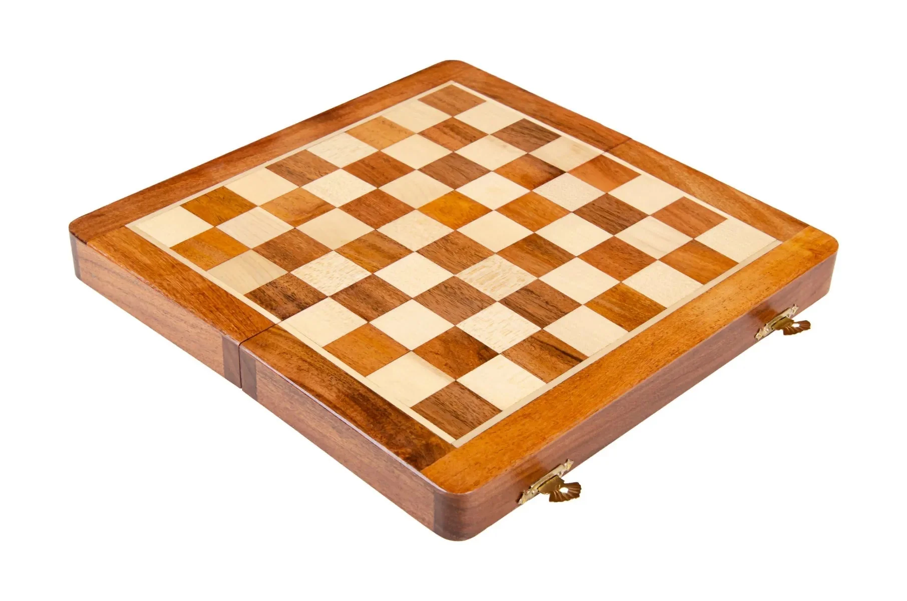 FOLDING WOODEN MAGNETIC Travel Chess Set - 10" - Image 4