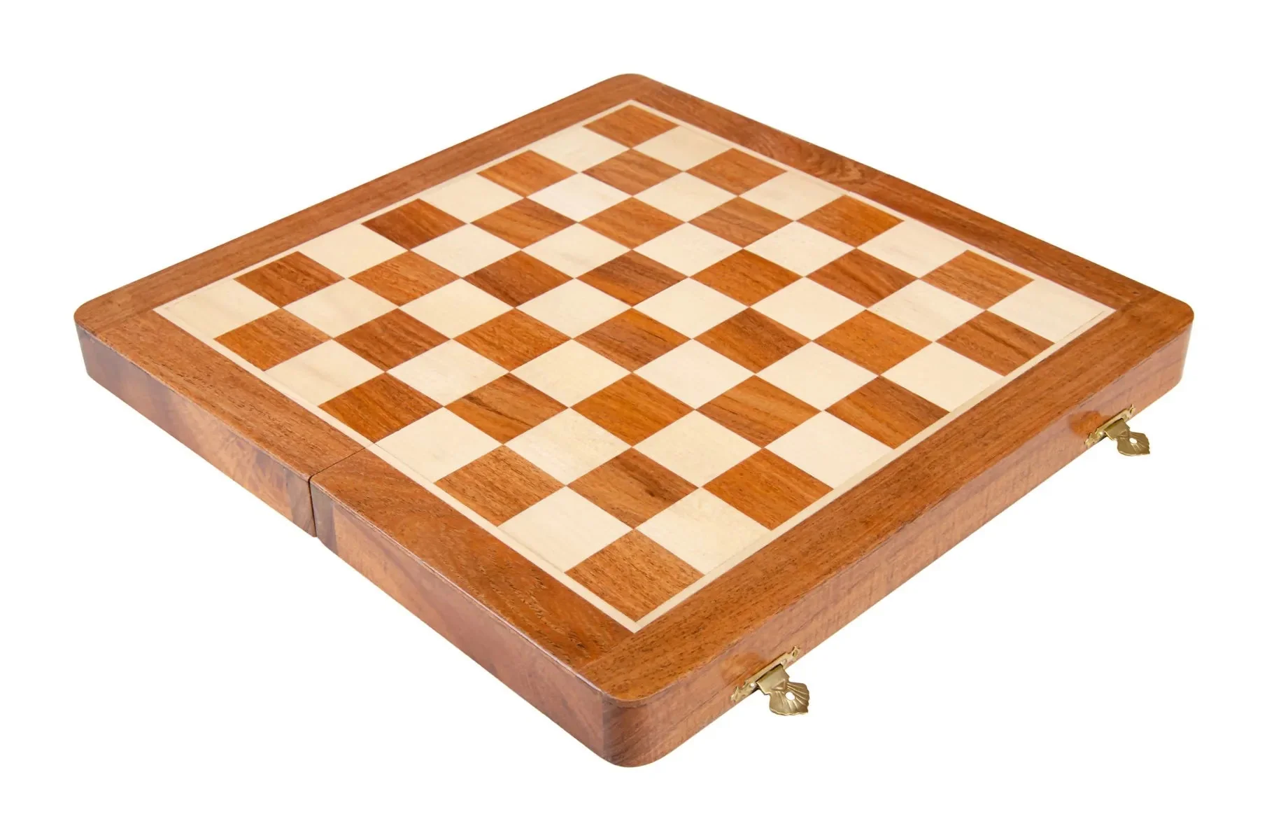 FOLDING WOODEN MAGNETIC Travel Chess Set - 12" - Image 4
