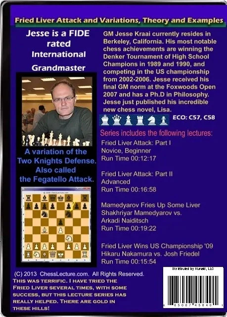E-DVD Fried Liver and Variations, Theory and Examples - Chess Lecture - Volume 70 - Image 2