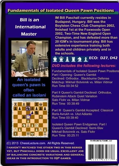 E-DVD Fundamentals of Isolated Queen Pawn Positions - Chess Lecture - Volume 64 - Image 2