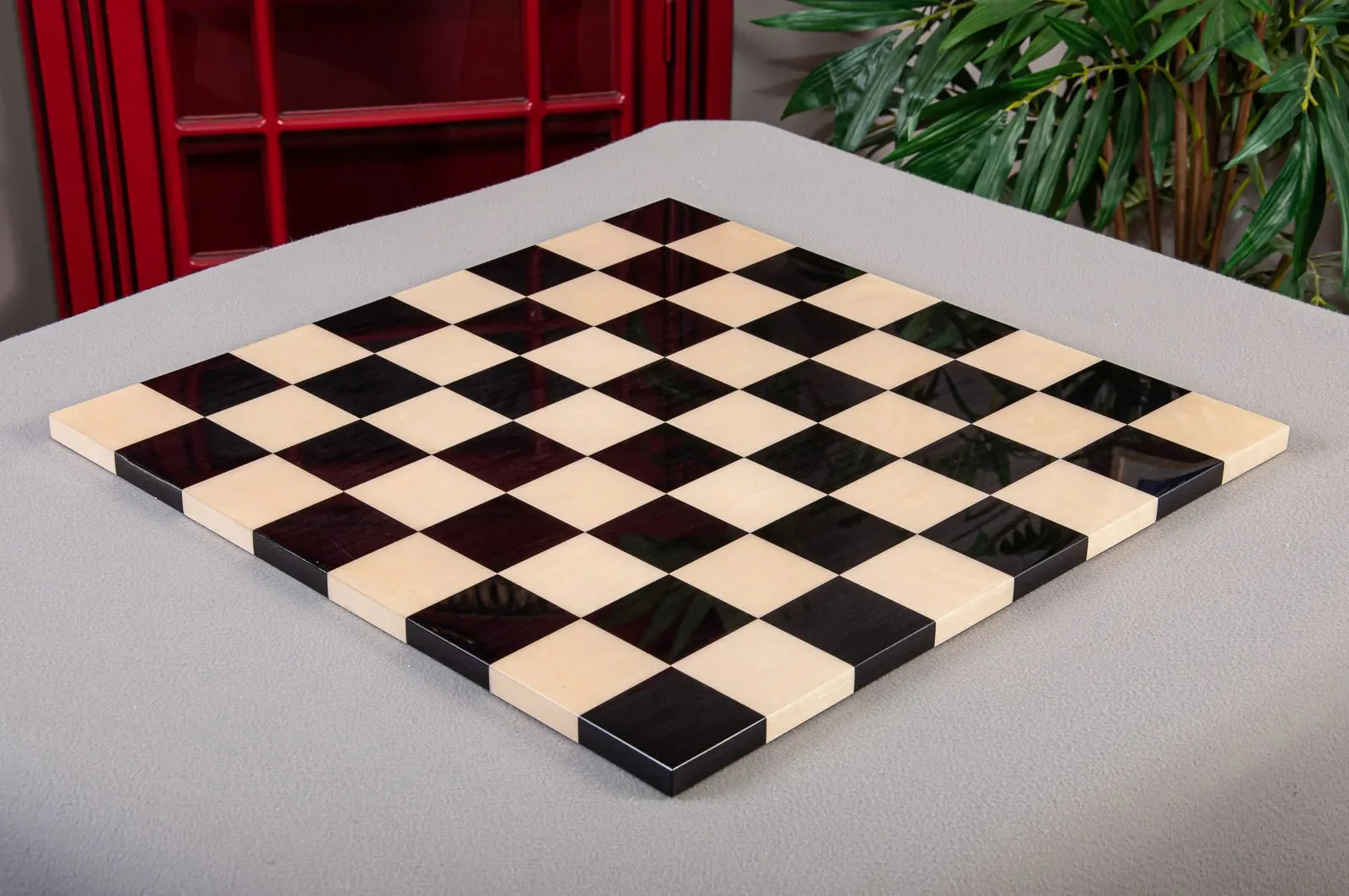 Ebony & Maple Frameless Modern - 2.25" Luxury Chess Board