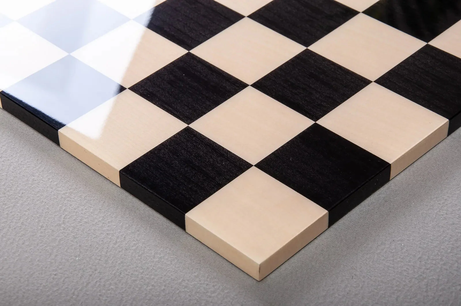 Ebony & Maple Frameless Modern - 2.25" Luxury Chess Board - Image 2