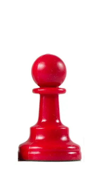 Heavy Tournament Pieces - Red Pawn