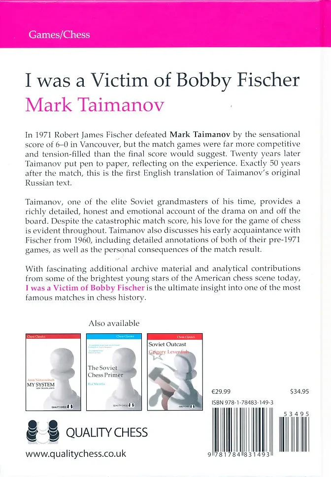 I was a Victim of Bobby Fischer - PAPERBACK - Image 2