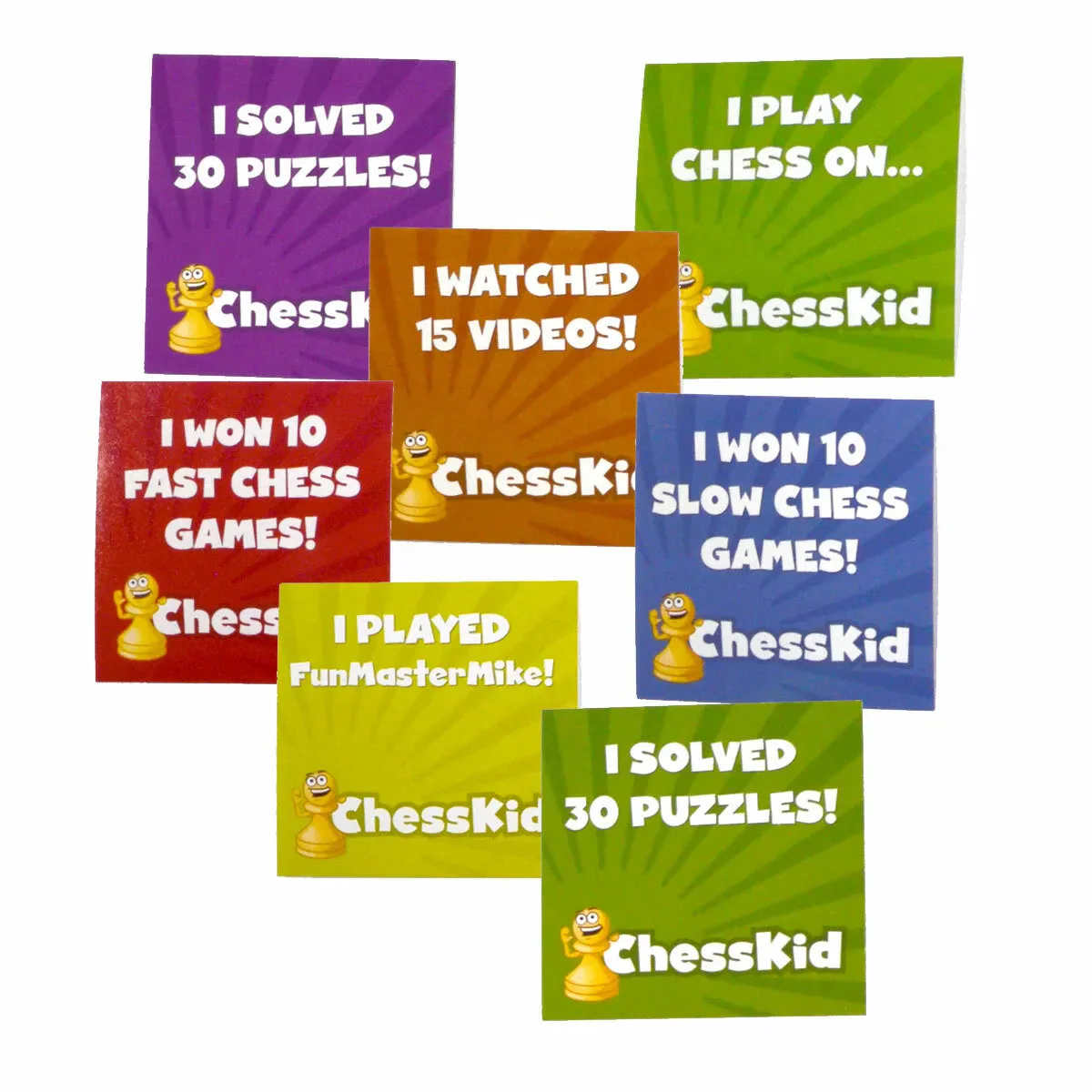 WSC - Chesskid Stickers 50 Pack -  I Watched 15 Videos